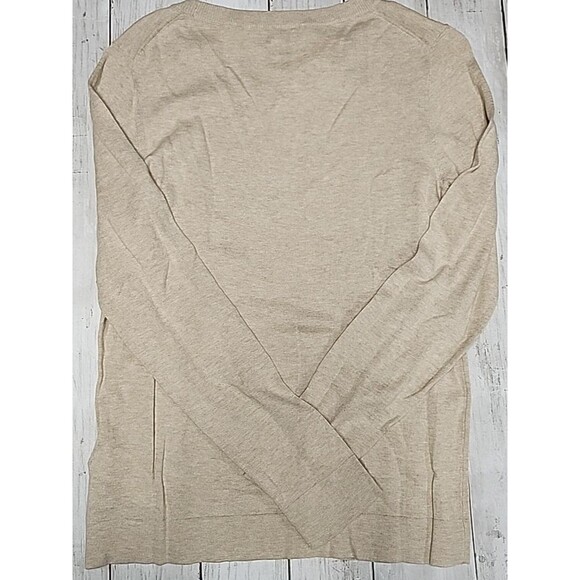 NWT J Crew Size S 100% Cotton Teddie Sweater Heather Light Khaki - Picture 7 of 8